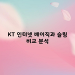 KT 인터넷 베이직과 슬림 비교 분석