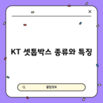 KT 셋톱박스 종류와 특징