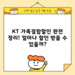 KT 가족결합할인 완전 정리! 얼마나 할인 받을 수 있을까?