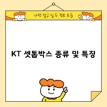 KT 셋톱박스 종류 및 특징