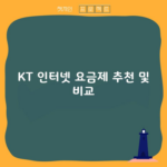 KT 인터넷 요금제 추천 및 비교