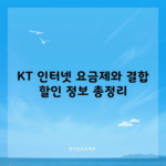 KT 인터넷 요금제와 결합 할인 정보 총정리