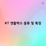 KT 셋톱박스 종류 및 특징