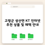 고령군 성산면 KT 인터넷 추천 상품 및 혜택 안내