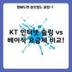 KT 인터넷 슬림 vs 베이직 요금제 비교!