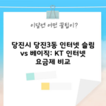 당진시 당진3동 인터넷 슬림 vs 베이직: KT 인터넷 요금제 비교