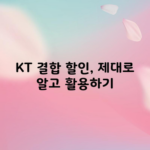 KT 결합 할인, 제대로 알고 활용하기