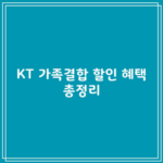 KT 가족결합 할인 혜택 총정리