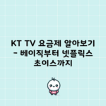 KT TV 요금제 알아보기 – 베이직부터 넷플릭스 초이스까지