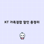 KT 가족결합 할인 총정리