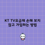 KT TV요금제 손해 보지 않고 가입하는 방법