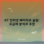 KT 인터넷 베이직과 슬림: 요금제 분석과 추천