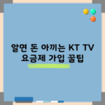 알면 돈 아끼는 KT TV 요금제 가입 꿀팁