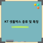 KT 셋톱박스 종류 및 특징