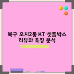 북구 오치2동 KT 셋톱박스 리뷰와 특징 분석