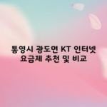 통영시 광도면 KT 인터넷 요금제 추천 및 비교