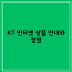 KT 인터넷 상품 안내와 장점