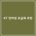 KT 인터넷 요금제 추천