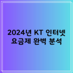 2024년 KT 인터넷 요금제 완벽 분석