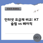 인터넷 요금제 비교: KT 슬림 vs 베이직