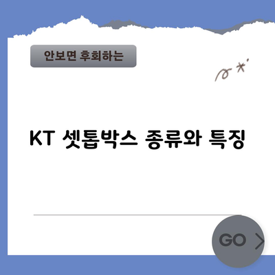 KT 셋톱박스 종류와 특징