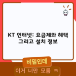 KT 인터넷: 요금제와 혜택 그리고 설치 정보