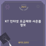 KT 인터넷 요금제와 사은품 정보