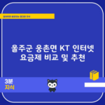 울주군 웅촌면 KT 인터넷 요금제 비교 및 추천