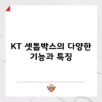 KT 셋톱박스의 다양한 기능과 특징