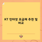 KT 인터넷 요금제 추천 및 비교