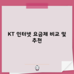 KT 인터넷 요금제 비교 및 추천