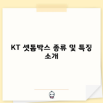 KT 셋톱박스 종류 및 특징 소개