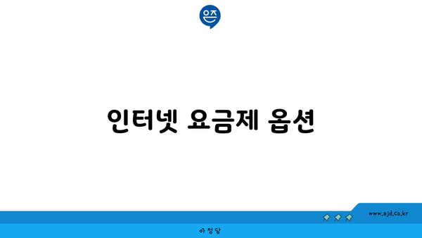 인터넷 요금제 옵션