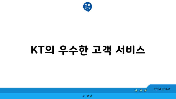 KT의 우수한 고객 서비스