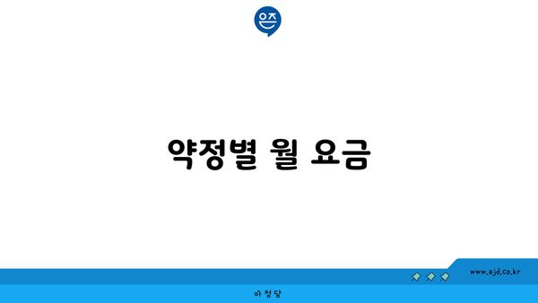 약정별 월 요금