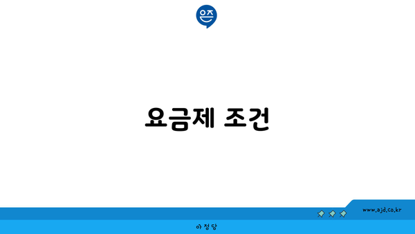 요금제 조건