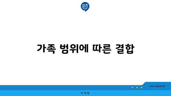 가족 범위에 따른 결합