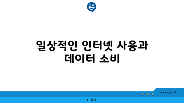 일상적인 인터넷 사용과 데이터 소비