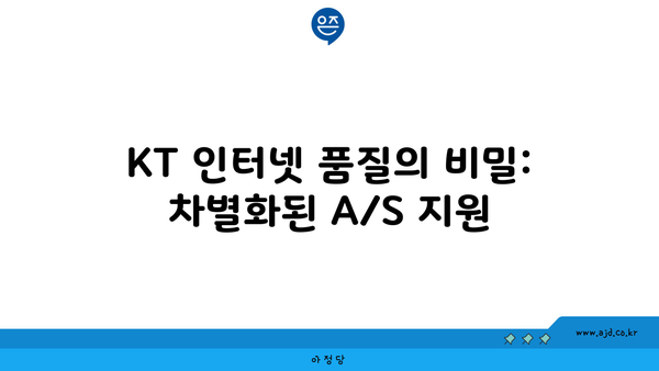 KT 인터넷 품질의 비밀: 차별화된 A/S 지원