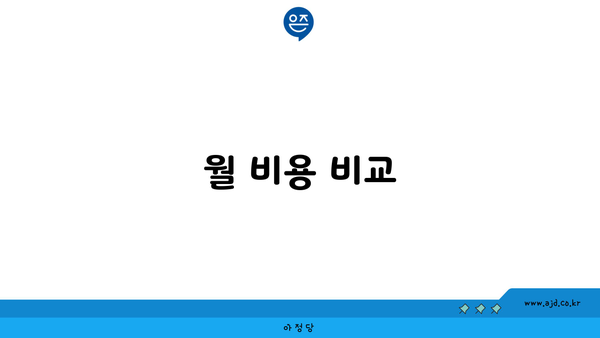 월 비용 비교