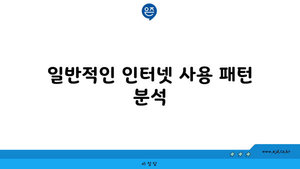 일반적인 인터넷 사용 패턴 분석