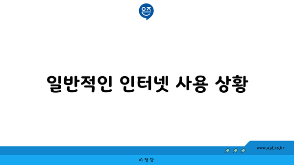 일반적인 인터넷 사용 상황