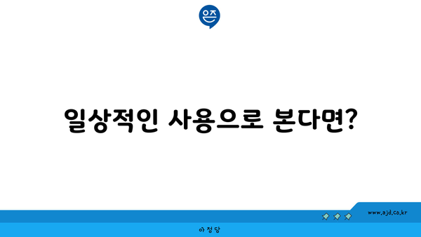 일상적인 사용으로 본다면?