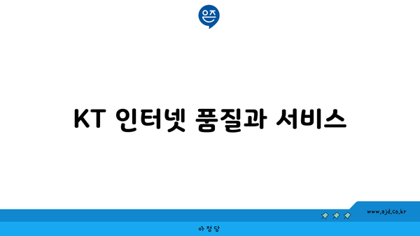 KT 인터넷 품질과 서비스