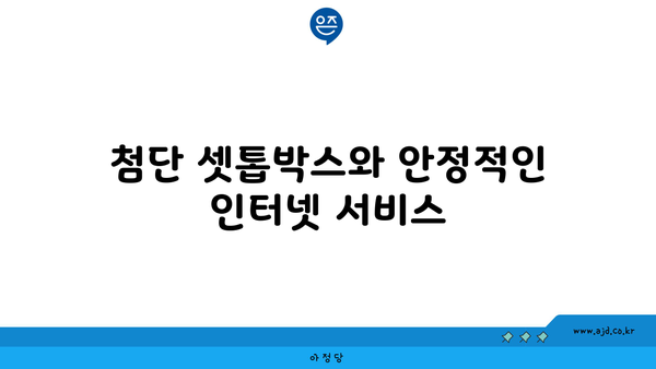 첨단 셋톱박스와 안정적인 인터넷 서비스