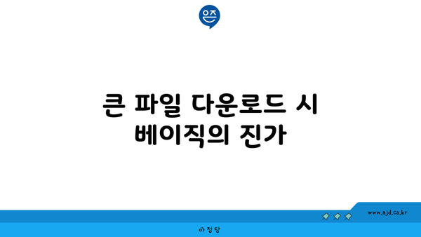 큰 파일 다운로드 시 베이직의 진가