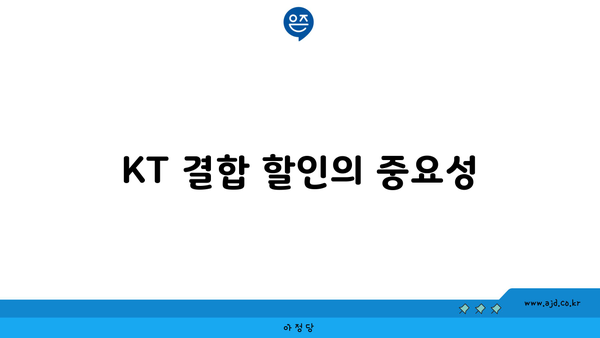 KT 결합 할인의 중요성