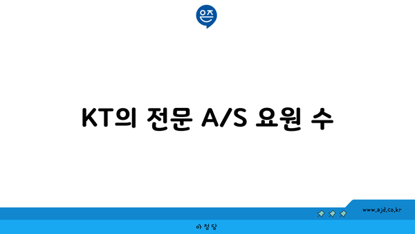 KT의 전문 A/S 요원 수