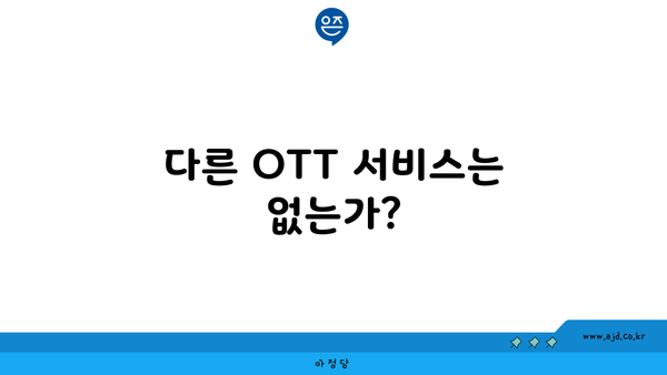 다른 OTT 서비스는 없는가?