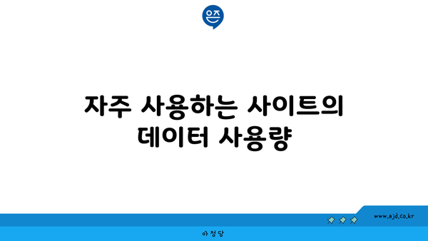 자주 사용하는 사이트의 데이터 사용량